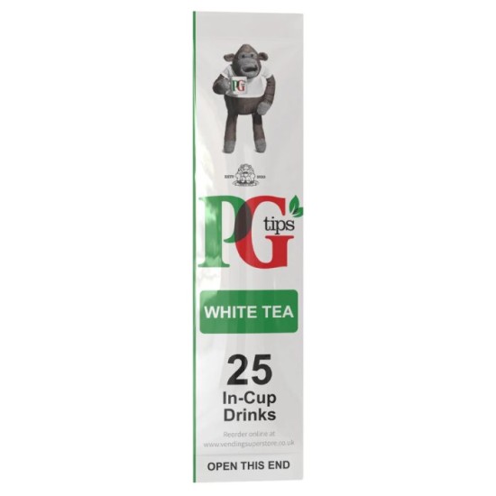 InCup Drinks Sleeves for Vending Machines - 73mm - PG Tips - White Tea (12 x 25)