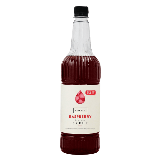 Coffee syrup - IBC Simply Raspberry Sugar Free Syrup (1LTR) - Vegan & Halal Certified