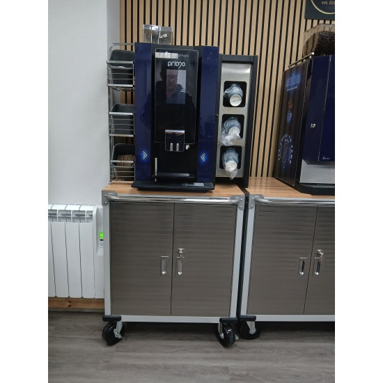 Lockable Trolley Base 2-Door Rolling Cabinet